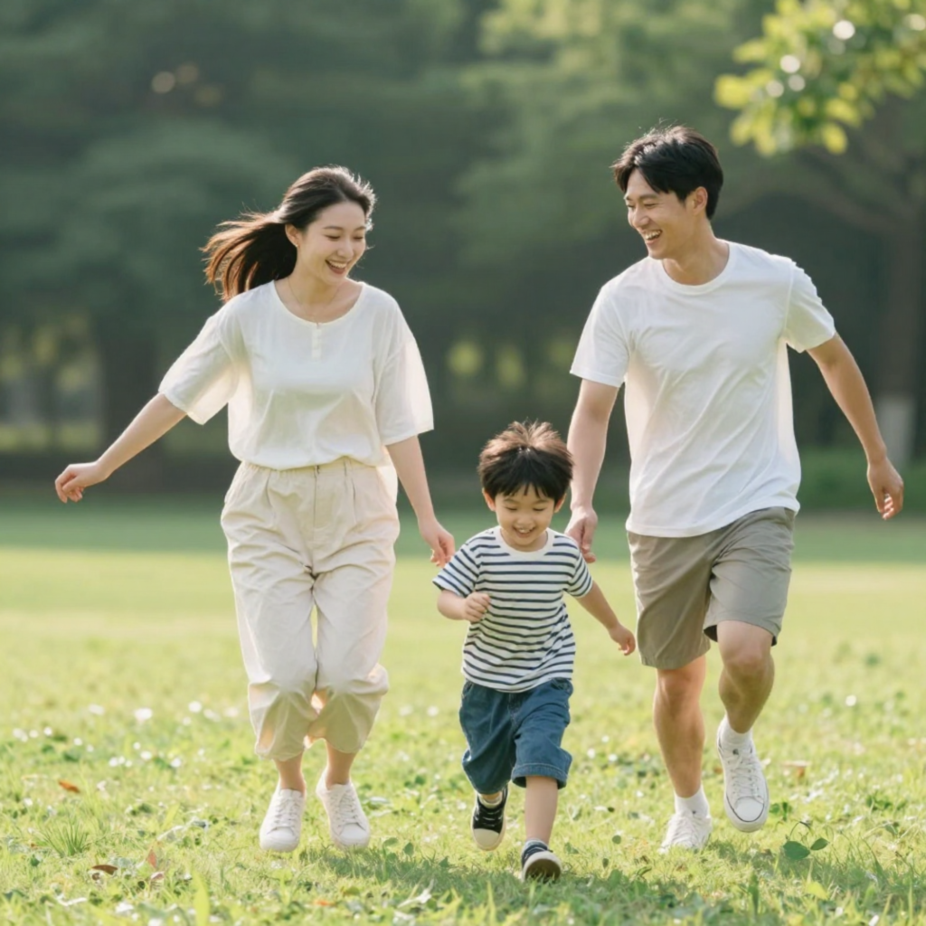 family in park